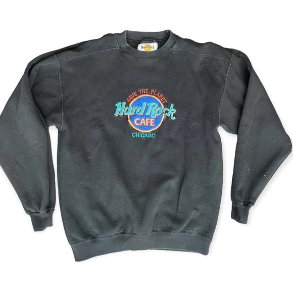 Hard Rock Cafe Other - Vintage Hard Rock Cafe Chicago Save the Planet Sweatshirt USA 90s Rare Large